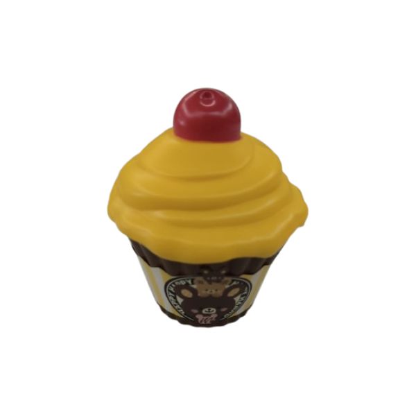 Cupcake Amarelo Plástico 